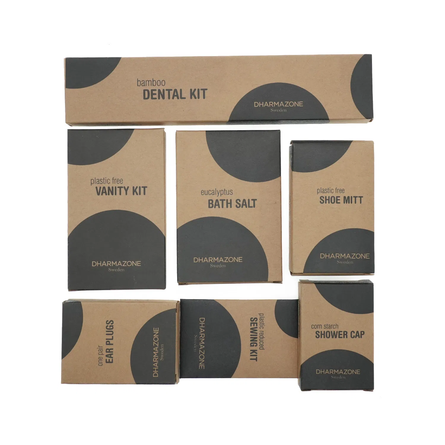 Hotel Amenities in Paper Box for Hotel Room Using