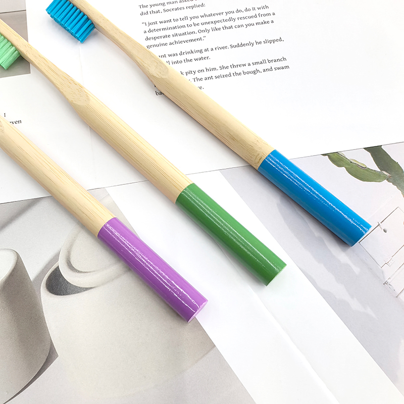 Custom Eco Biodegradable Adult Organic Wooden Toothbrush Bamboo with Logo