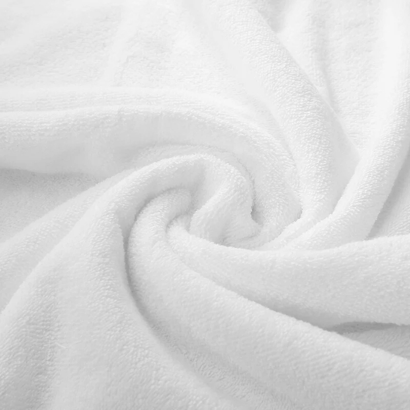 Luxury Five Star Custom Embroidered Logo 100% Cotton Hotel White Towel Set