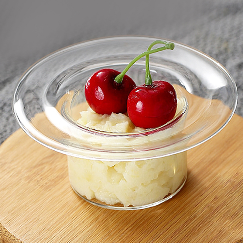 Creative Hat Shaped Glass Ice Cream Bowl Salad Glassware