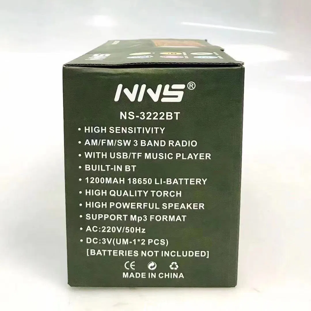 Ретро радио NS-3222BT с Bluetooth, деревянный корпус