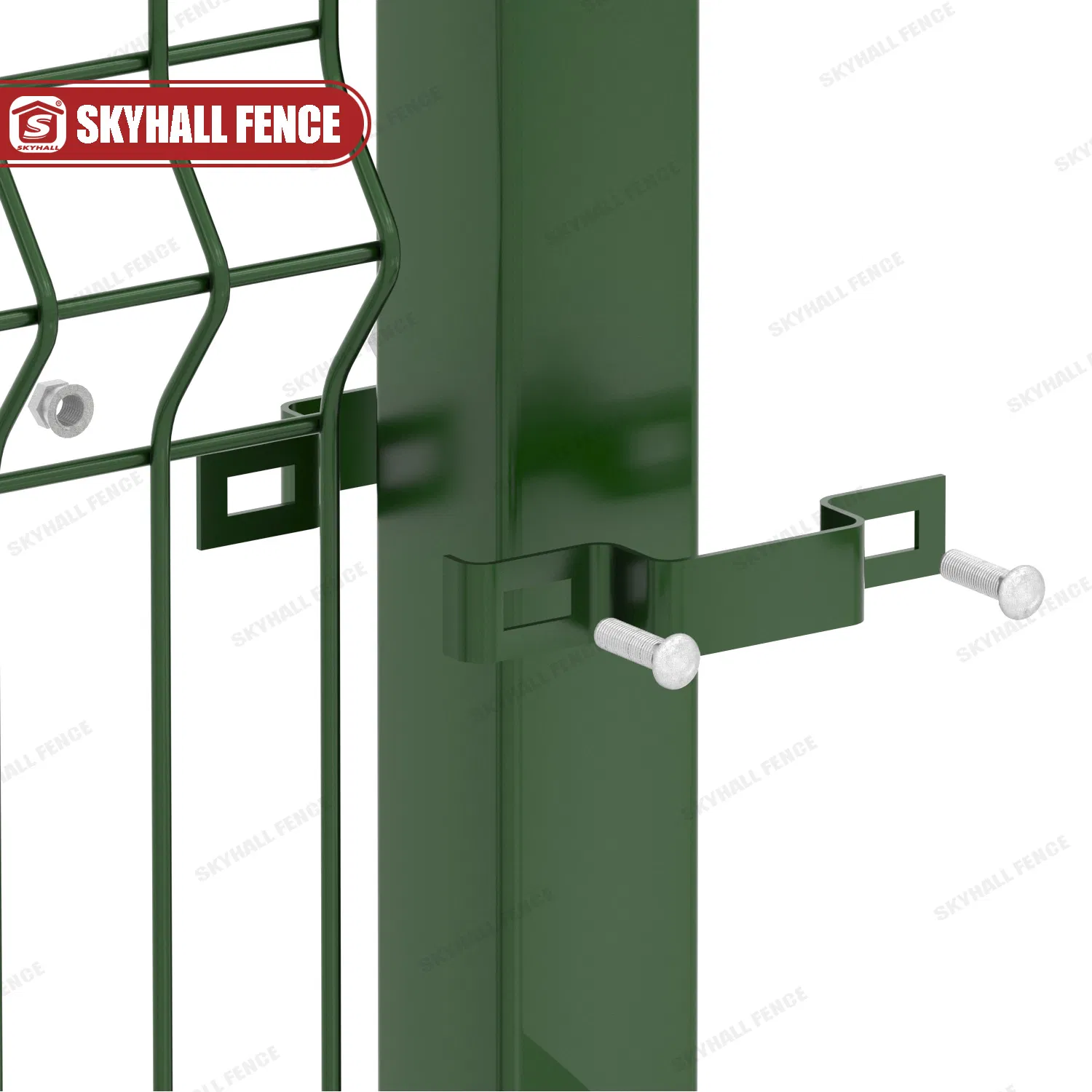 Galvanized 3D Curved Welded Wire Mesh Fence with Steel Fence Gate for Sports Field