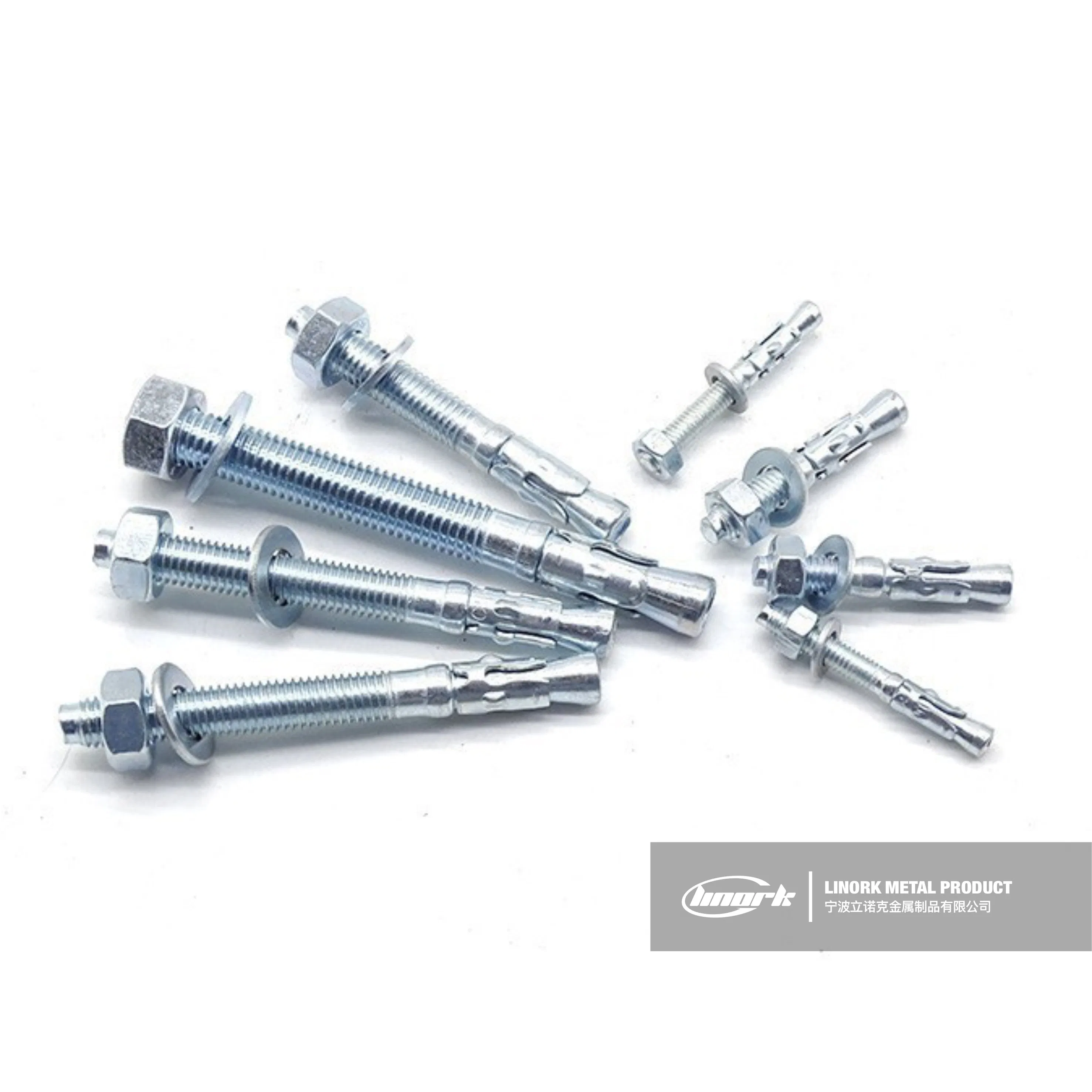 Анкерный болт клиновой M16x140, сталь, оцинкованный