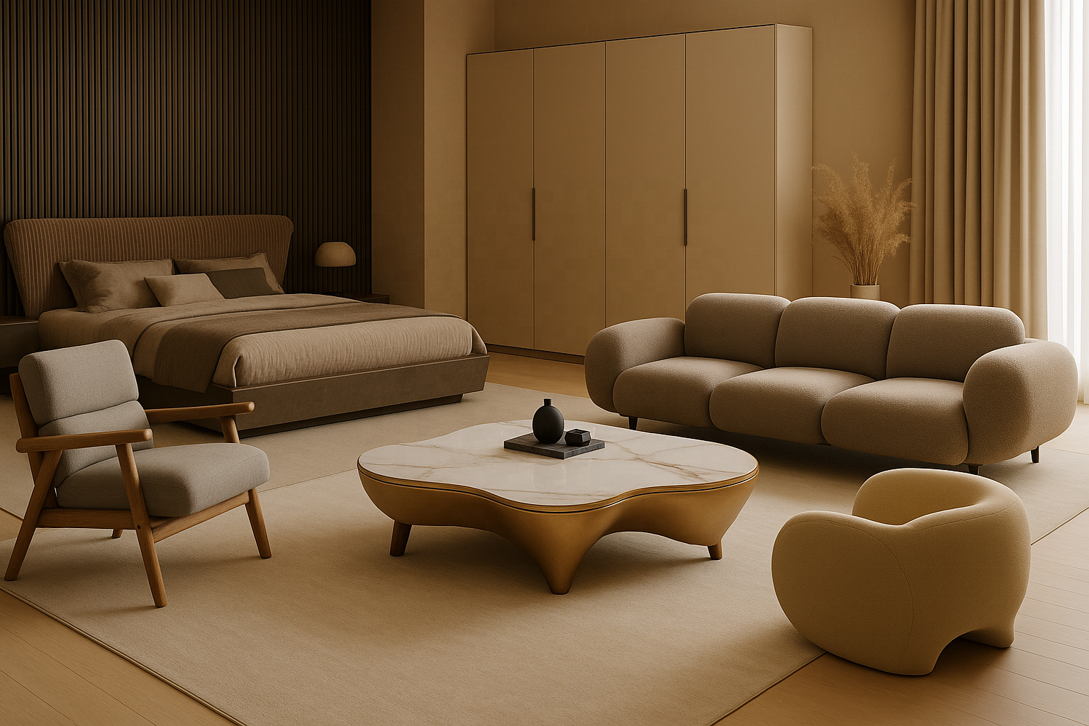 Комплект мебели для дома диван стулья столик кровать