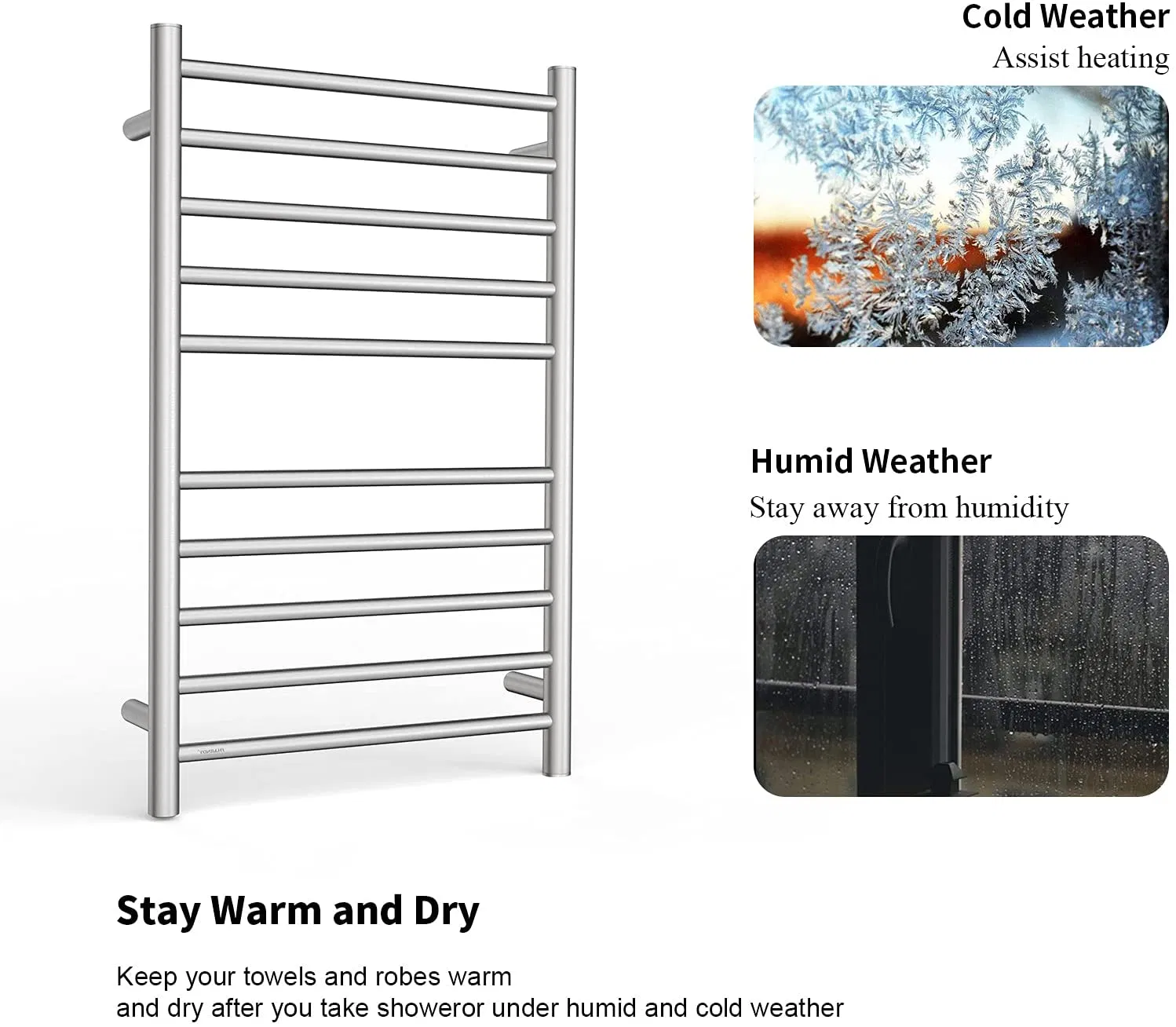 High Quality SUS304 Heated Towel Warmer for Bathroom Heated Towel Rails