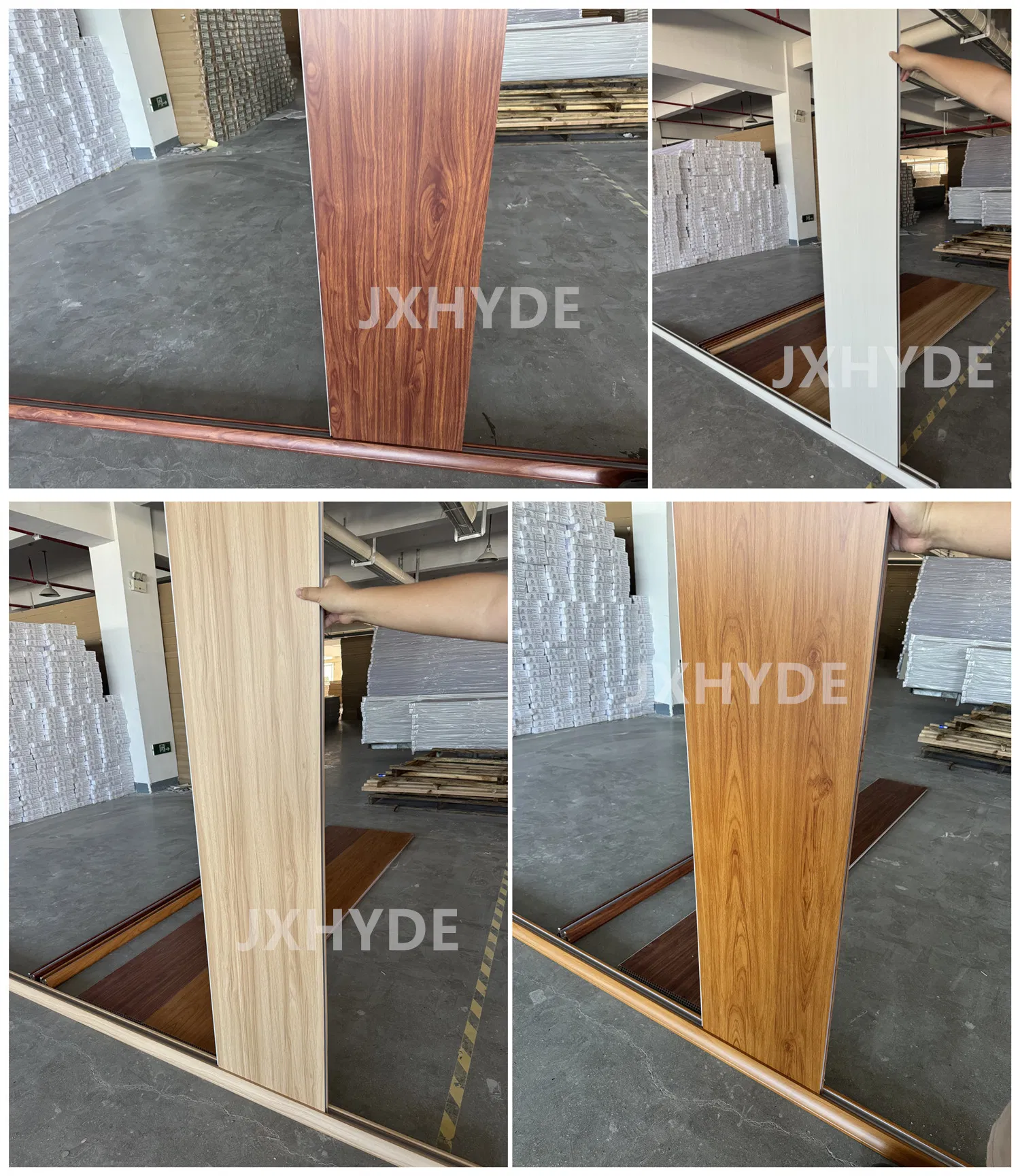 Double-Sided Plastic Tongue and Groove PVC Laminated Panel Wall Partition for Bedroom Living Room Bathroom Kitchen