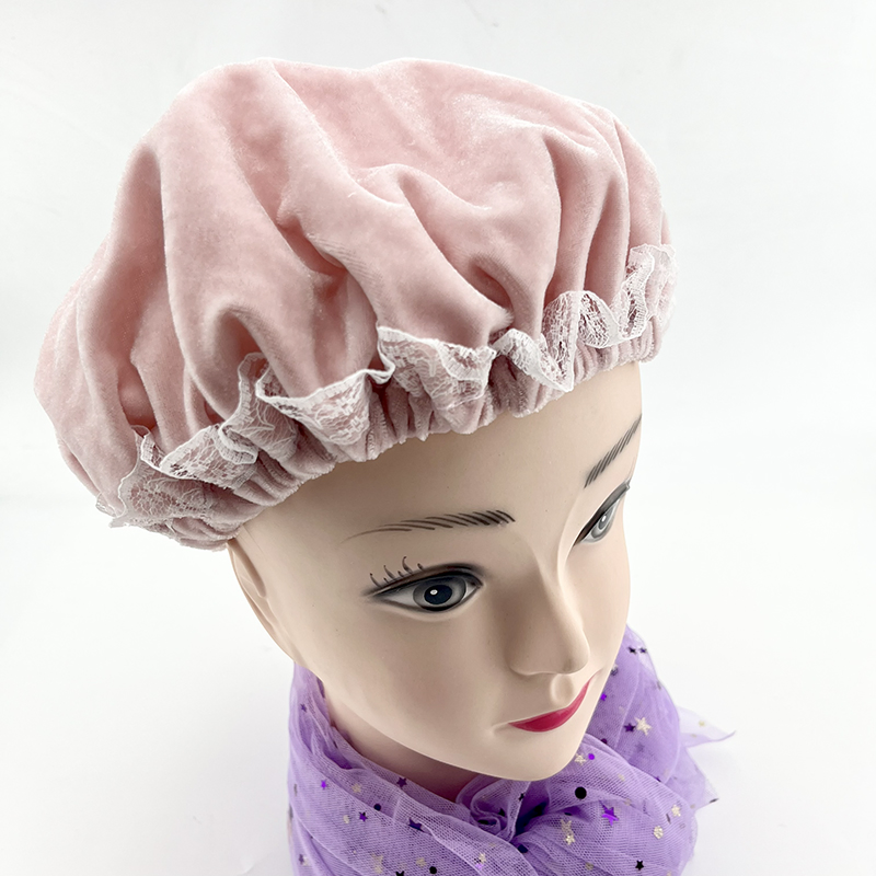 Waterproof Adjustable Elastic Bath Hat Hair Cover Double Layer Shower Cap