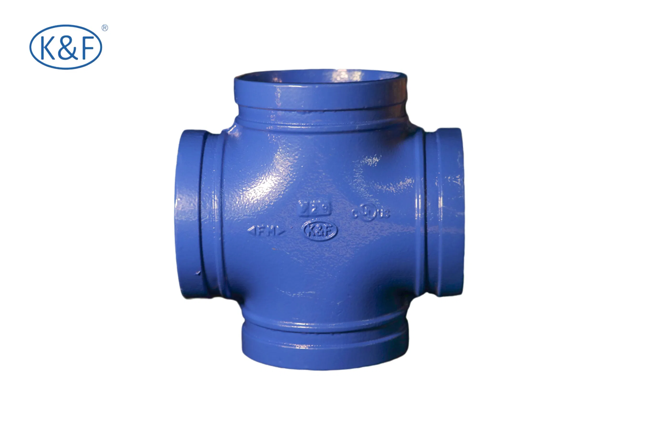 Kanaifu Free Sample Customized Ductile Iron Grooved Pipe Fitting Cross for Water Fire System