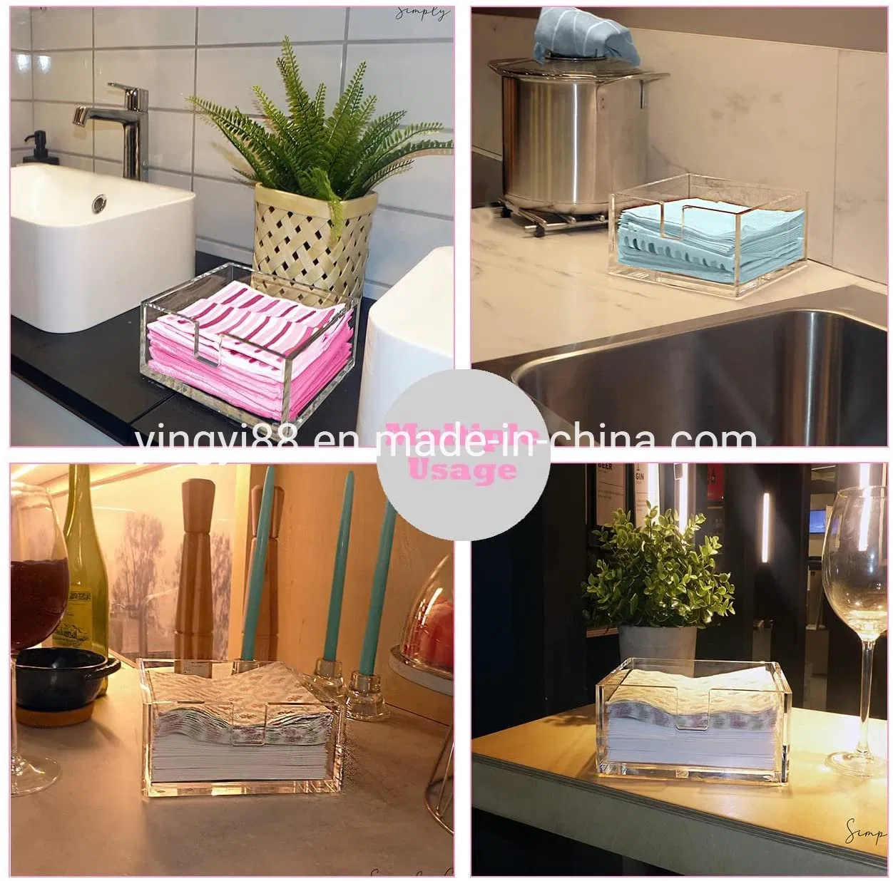Wholesale Custom Acrylic Napkin Holders