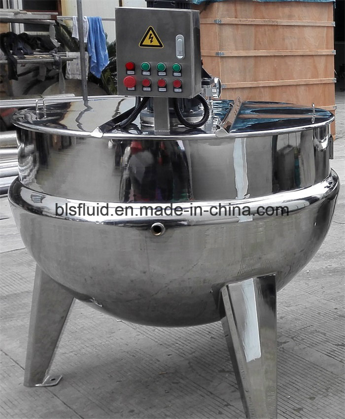 200 Gallon Steam Heating Stainless Steel Steam Jacketed Kettle with Agitators