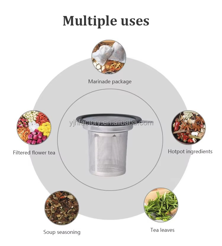 Customized Logo Food Grade Stainless Steel Wire Mesh Dome Shape Tea Filter Double Handle Fine Mesh Loose Leaf Tea Strainer