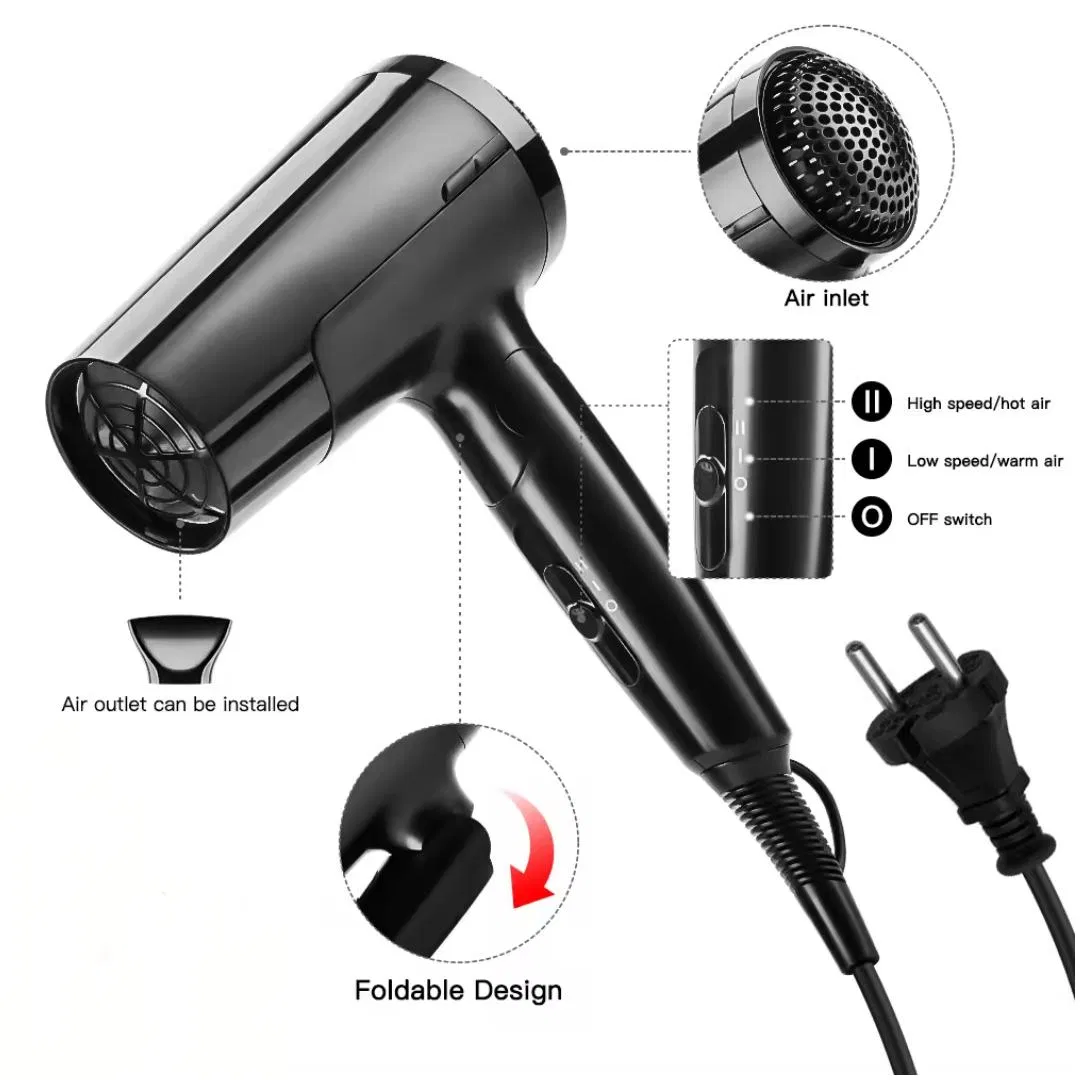 Medium Size Home-Use Negative Ion Dual Voltage DC Motor 1600W Hair Dryer