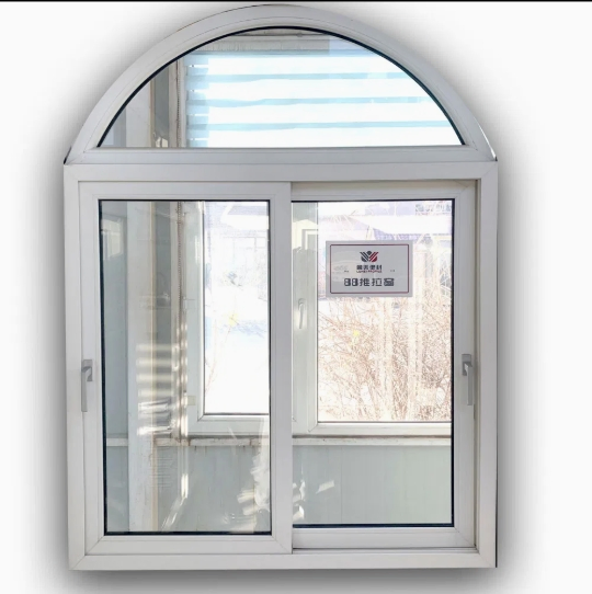 PVC Window Wooden Surface Single Pane Glass Windowsill