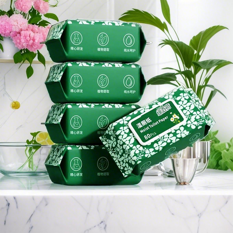 Wholesale Eco-Friendly Disposable Thick Flushable Biodegradable Household Cleansing Wet Toilet Wipes