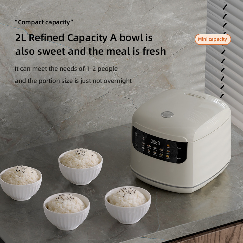 China Rice Cooker 2L Smart Cooking Food Cook Electric 1-2 Peoples Mini Rice Cookers