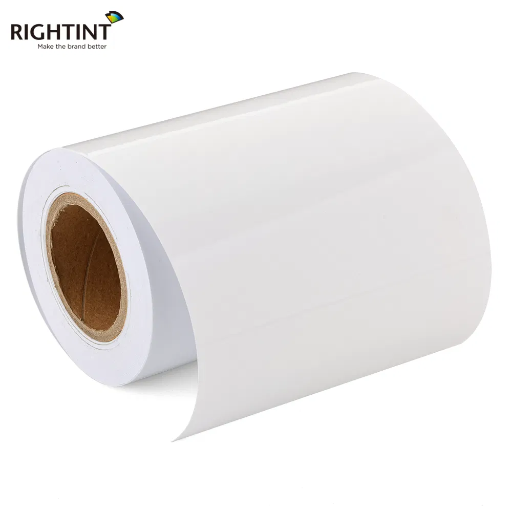 Sticker Rightint Carton A4, in Rolls, OEM White Glassine Adhesive Photo Paper