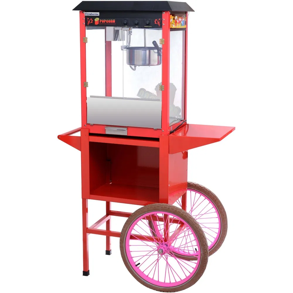 Best Quality Stainless Steel Commercial Popcorn Machine with Cart