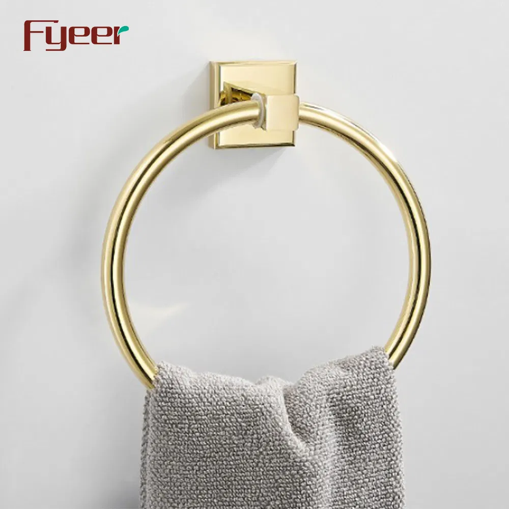 Золотой полотенцедержатель Fyeer из латуни