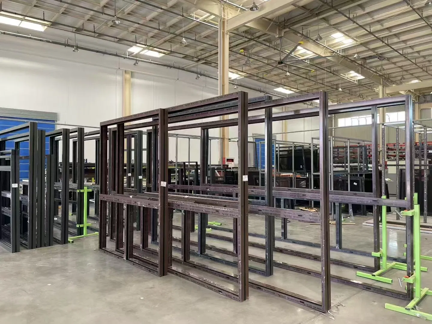 Four Aluminum Folding Sliding Doors. Retro-Style Exterior Front Sliding Door.