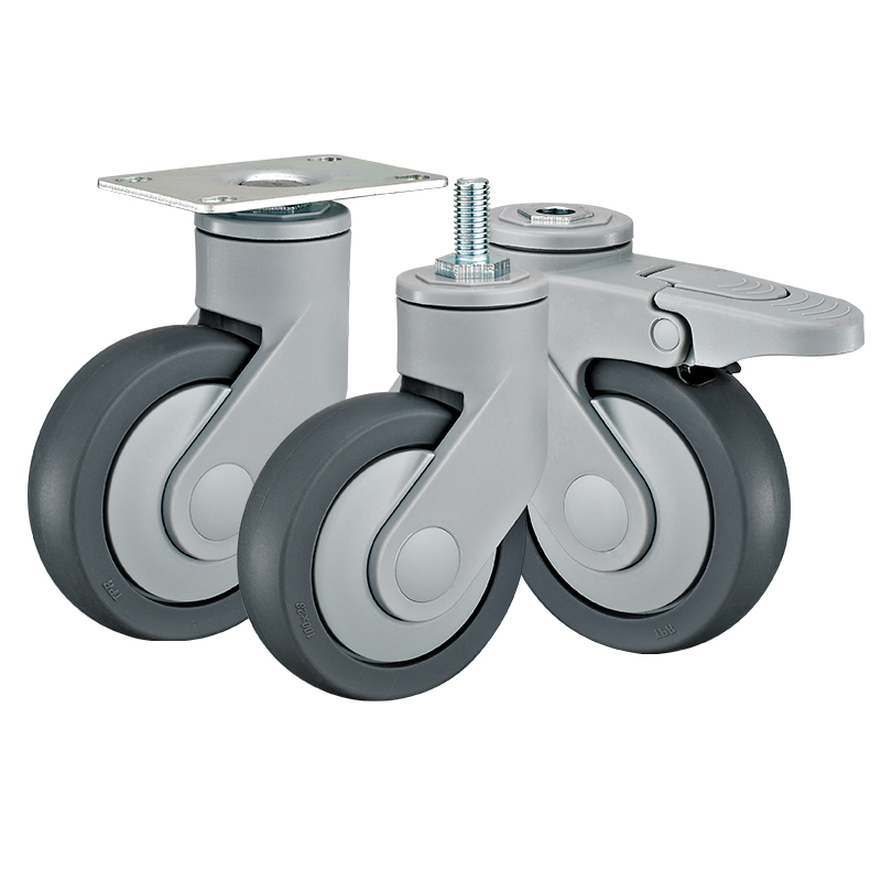 3/4/5" Total Locking Nylon Composite Medical TPR Caster Type B