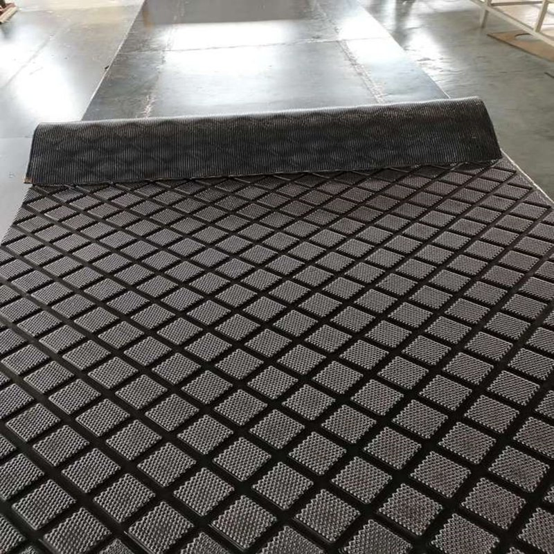 Horse Stable Anti-Slip Antislip Black Reinforced Solid Rubber Mat