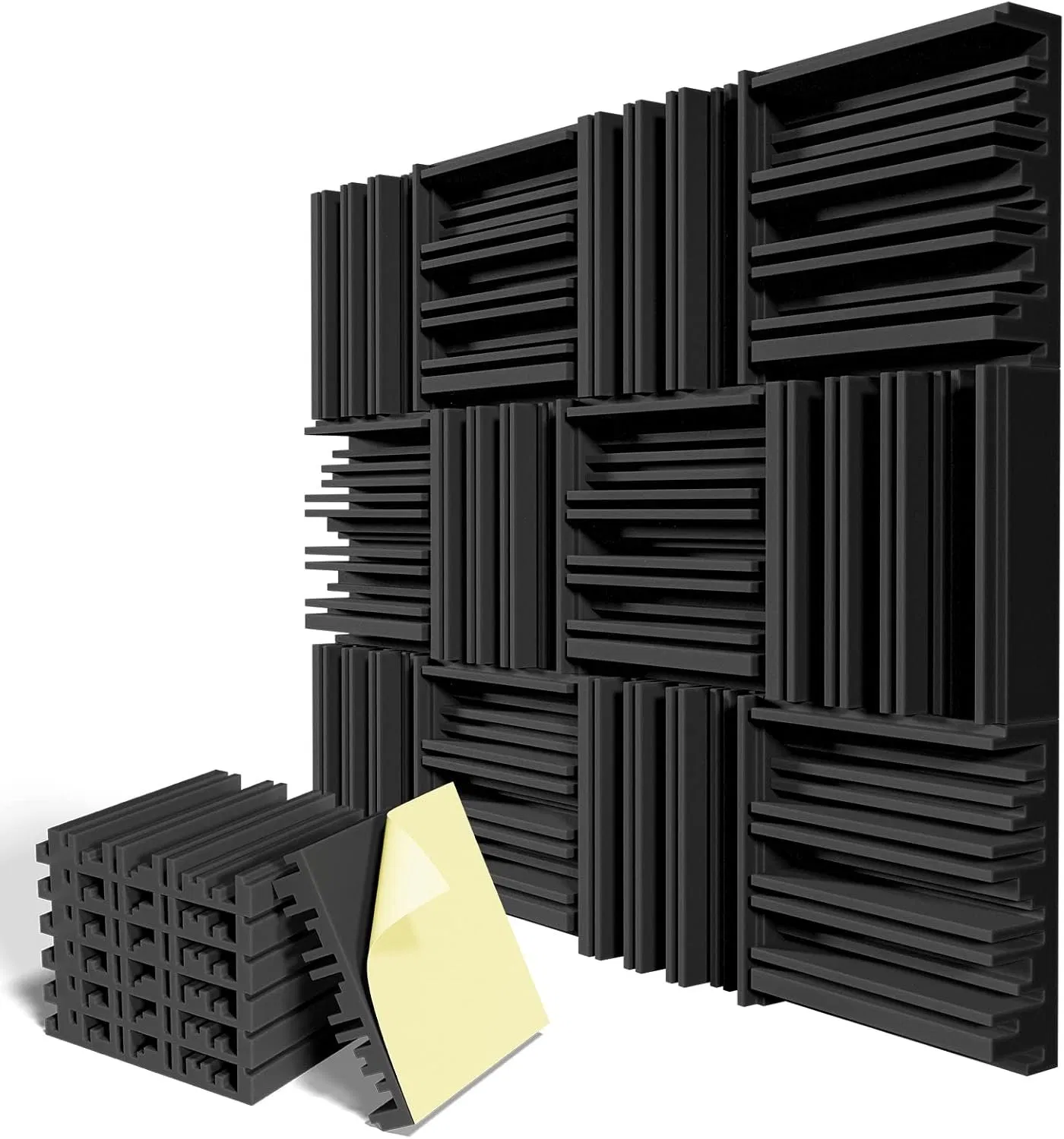 Sound Proof Foam Panels with Upgraded Multi Groove Design for Walls Decoration Quick Recovery Acoustic Panels