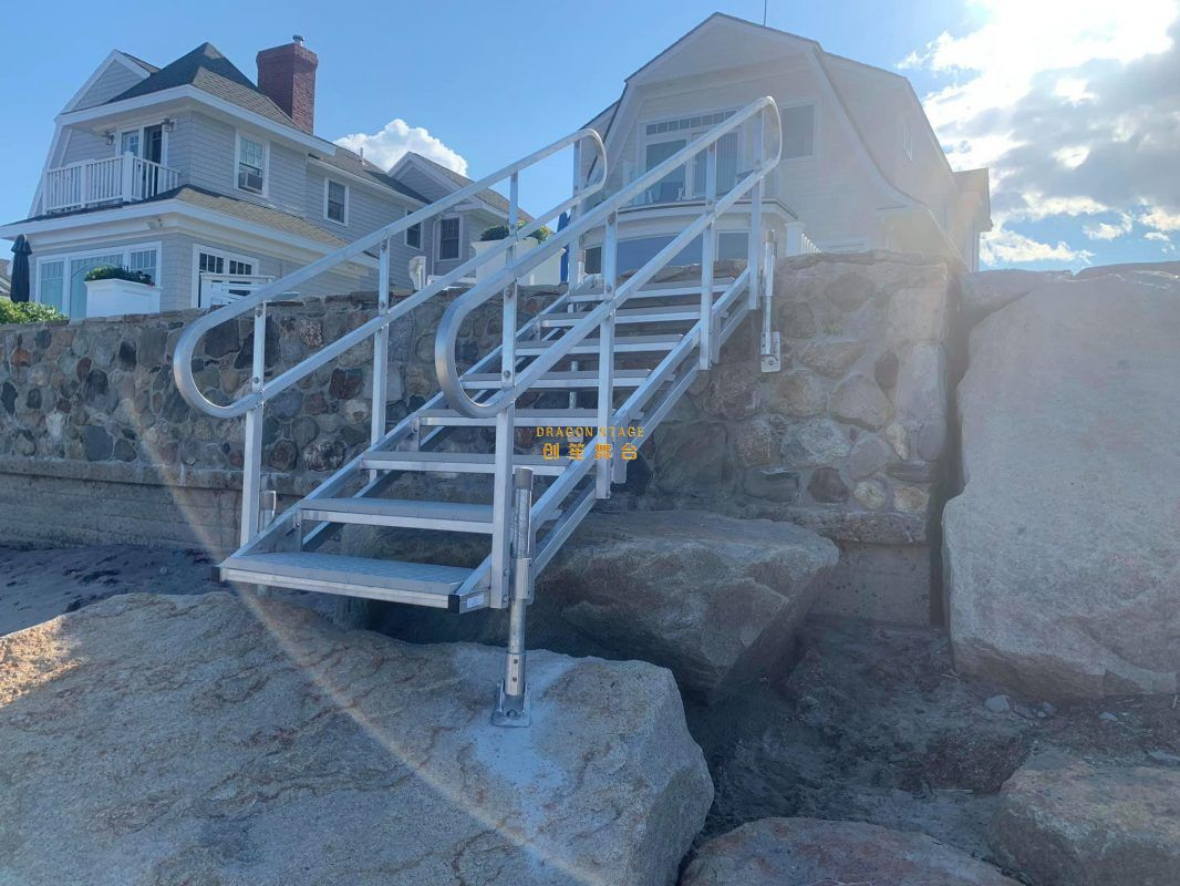 Marine Boat Ladders Pool 4 Steps Attic Ladder Swim Aluminum Boat Ladder