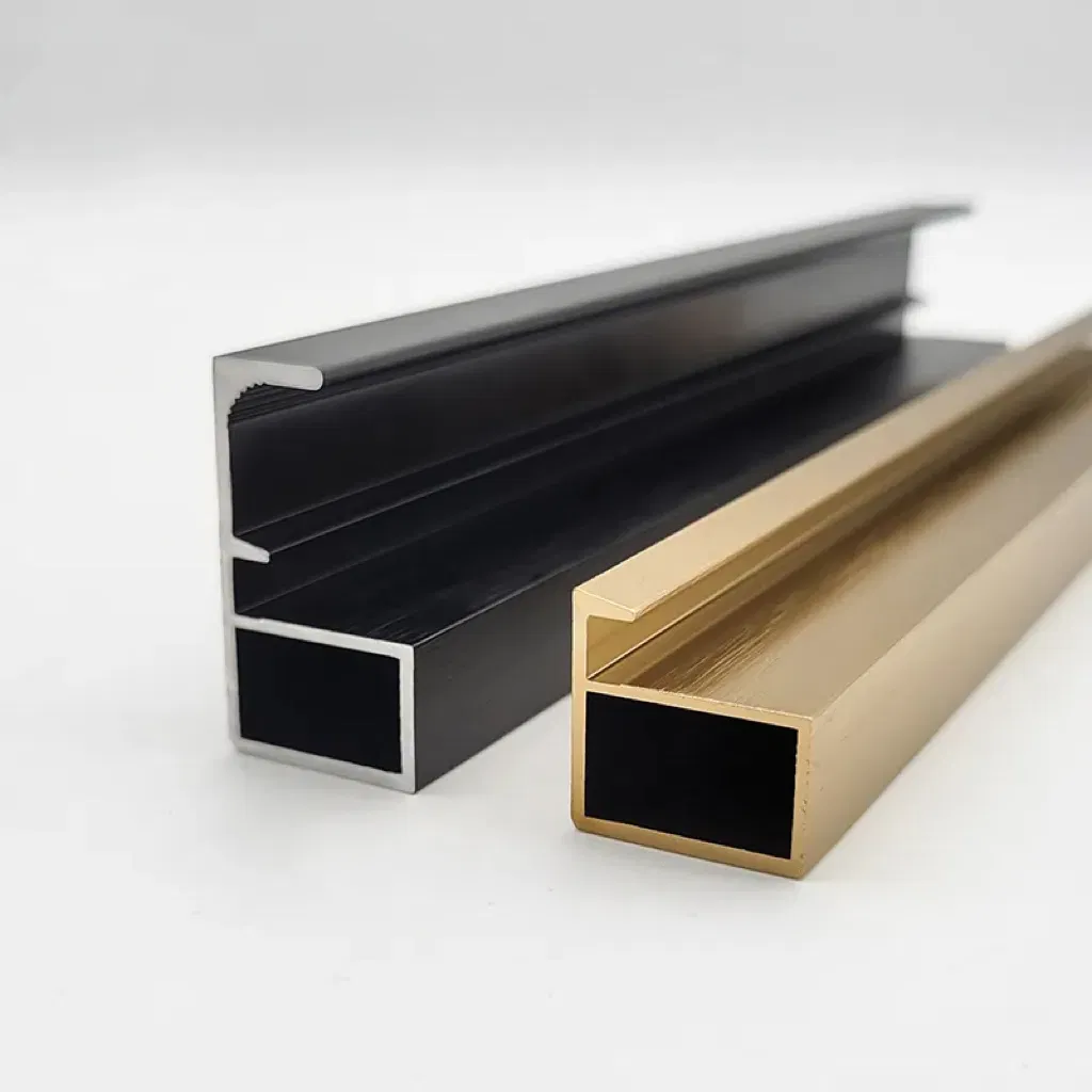 Wardrobe Closet Glass Cabinet Door Aluminum Frame Handle Aluminum Profile