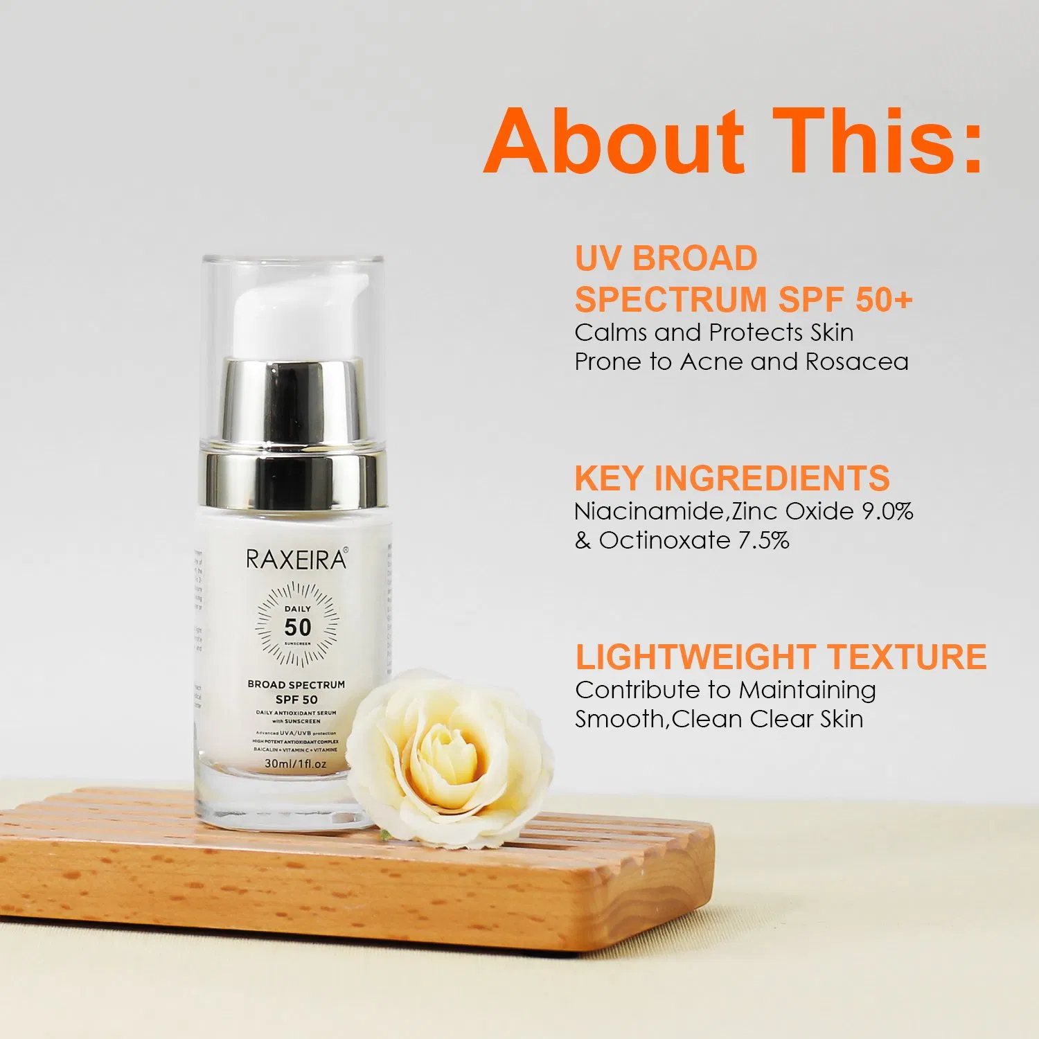 OEM Vegan Formula SPF 50 Mineral Sunscreen Broad Spectrum