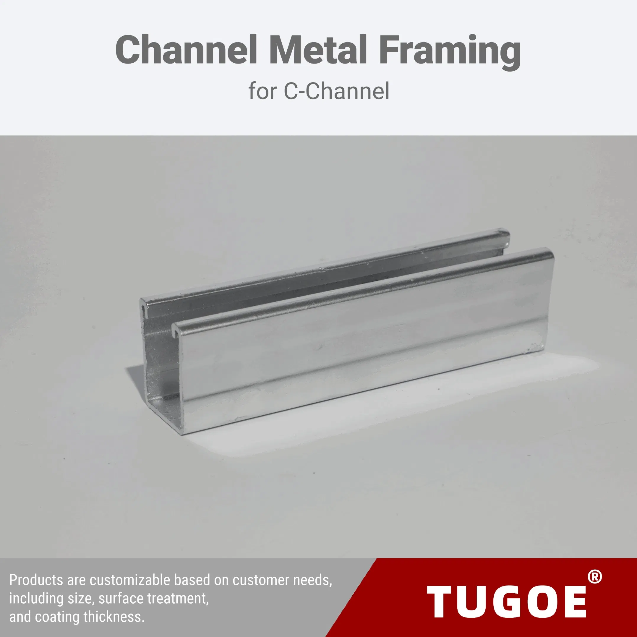 New Design Adaptable Anti Vibration Zinc Aluminum 41X41mm Strut C Channel