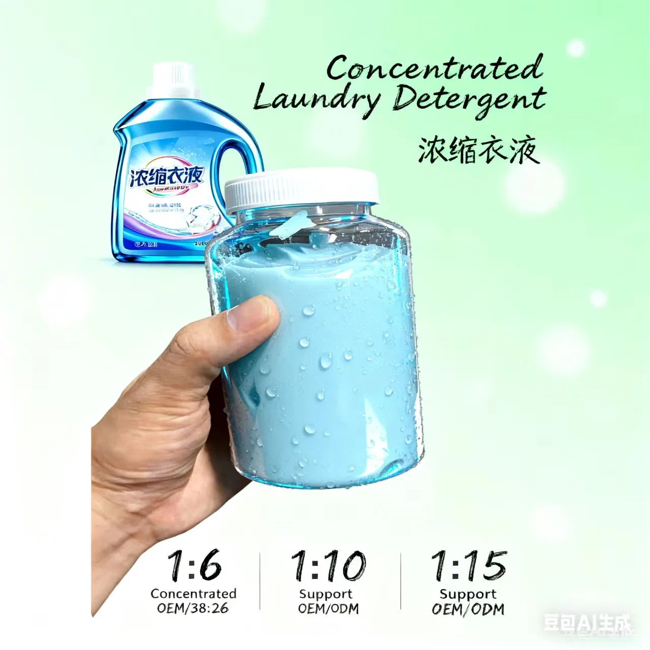 Concentrated Laundry Detergent Factory Bulk Concentrated Laundry Liquid 1: 8 Stain Removal