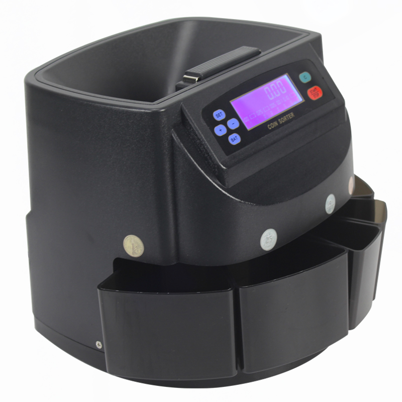 LCD Display USD Coin Sorter Counter Mix Value Multi-National Type Coin Counter with Customization