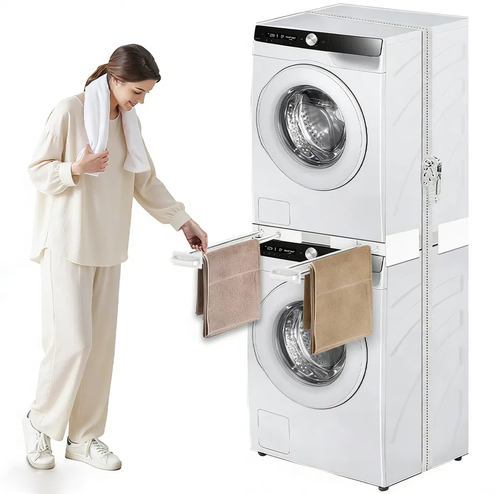 Washer and Dryer Universal Washer and Dryer Stacking Kit with Pull out Drying Rack Adjustable