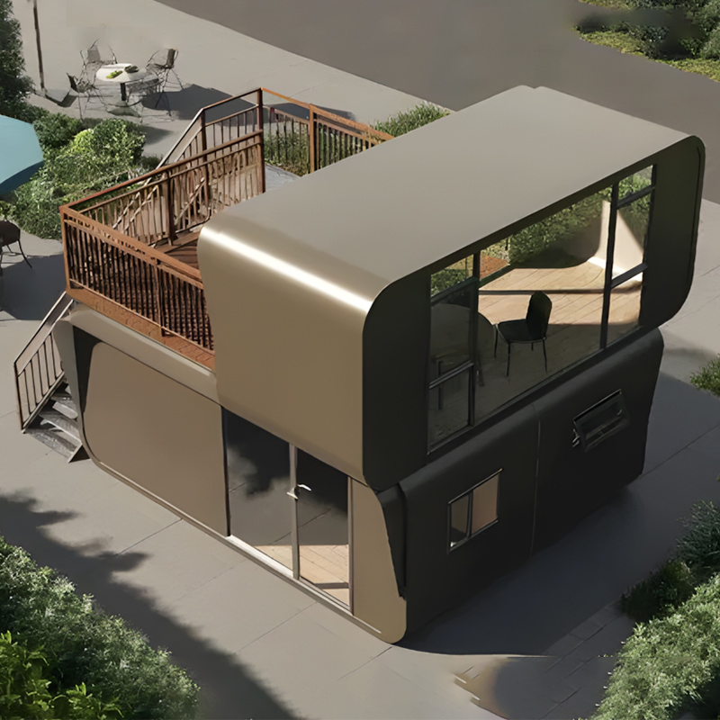 Luxury Container House Balconies Modular Prefabricated Modular Houses Portable Mobile Prefabricated Apple Cabin