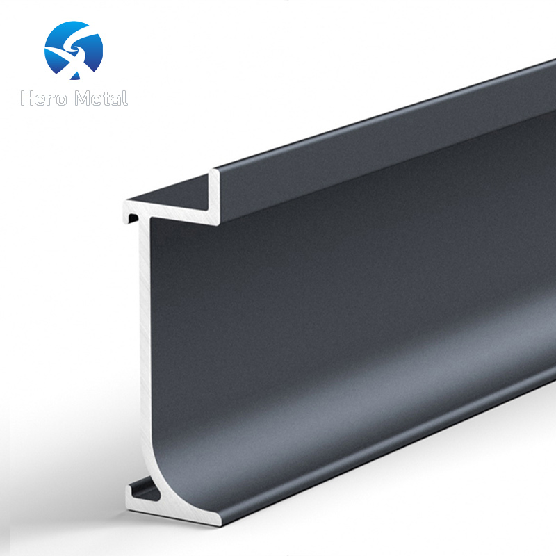 Baseboard High-End Anodized Brushed Hero Metal Surface Waterproof Easy Mounted 20mm Aluminum Profile Skirting Board for Corner