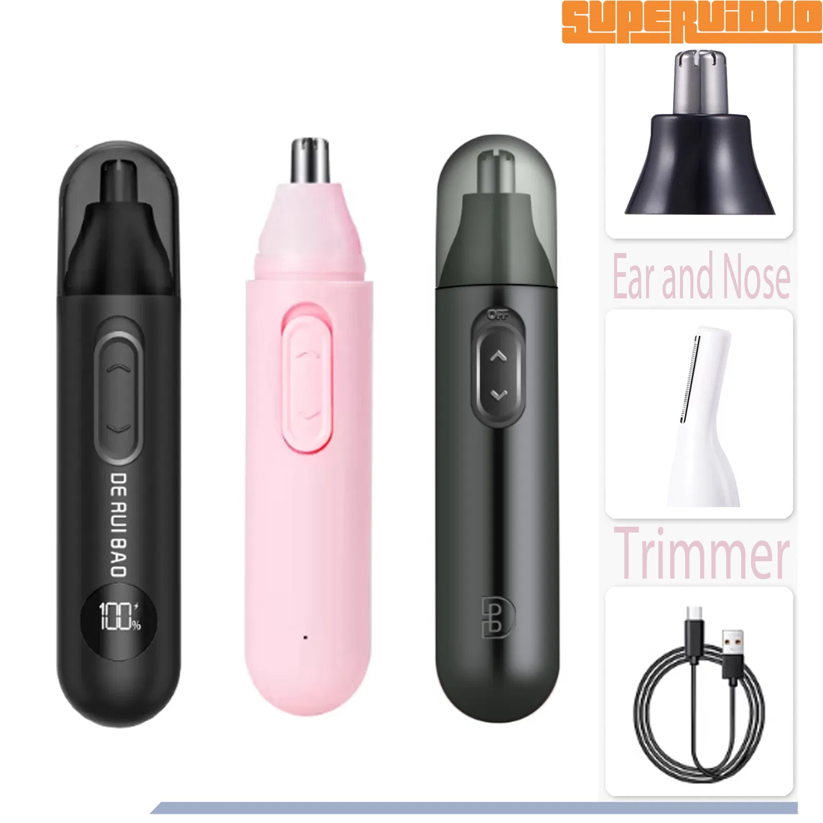 Quick-Rinse Technology Hygienic Nose Hair Trimmer