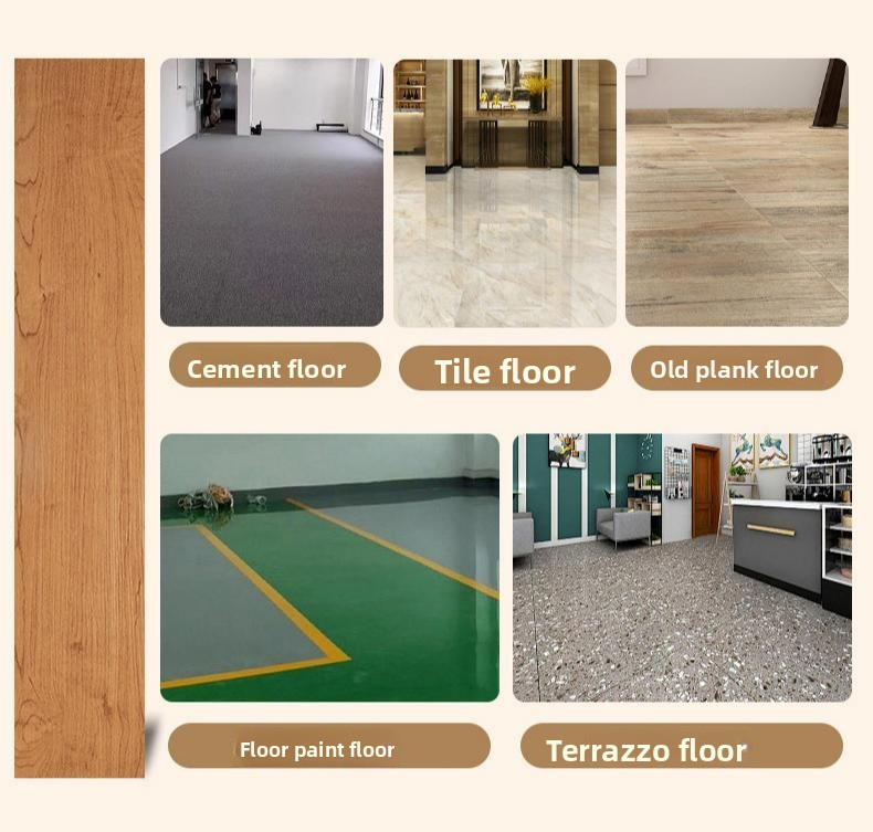 Водостойкий виниловый пол ПВХ под дуб, 1.3 мм