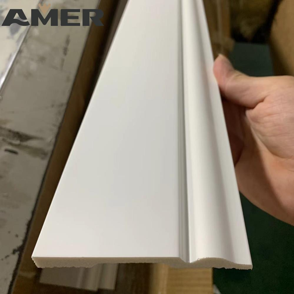 Wholesale Bedroom Baseboard High Quality White Modern Board Plastic Skirting PS Skirting