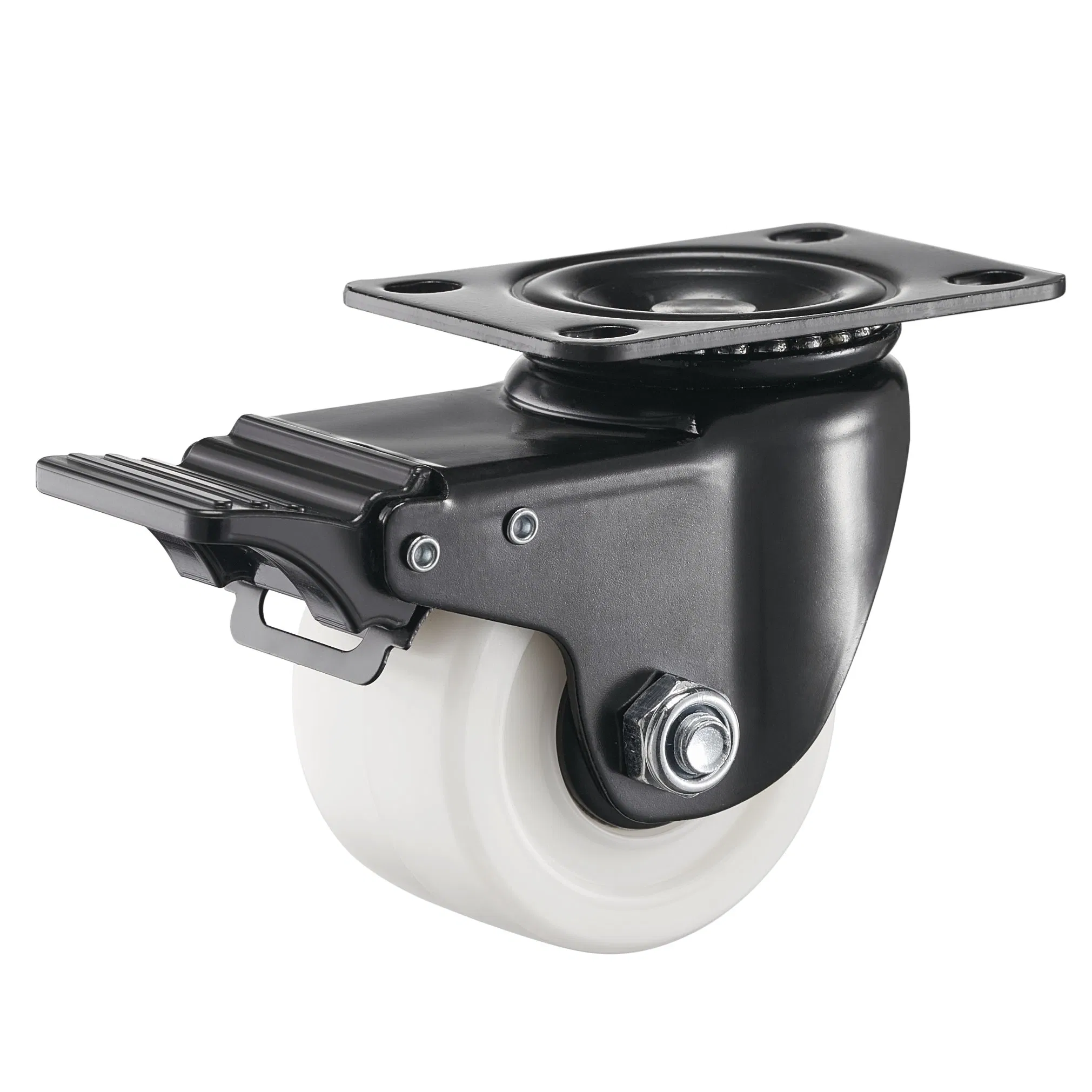 2.5 Inch 3 Inch Low Center of Gravity Caster White 45mm Wide PP Wheels