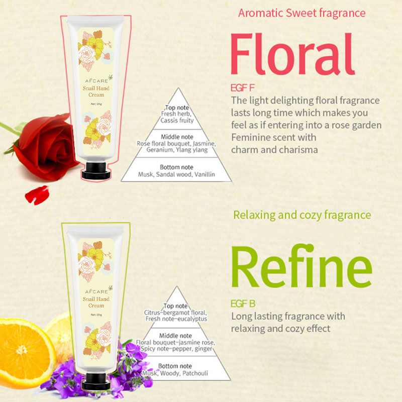 Private Label Cute Gift Moisturizing Whitening Snail Hand Cream Hydrating