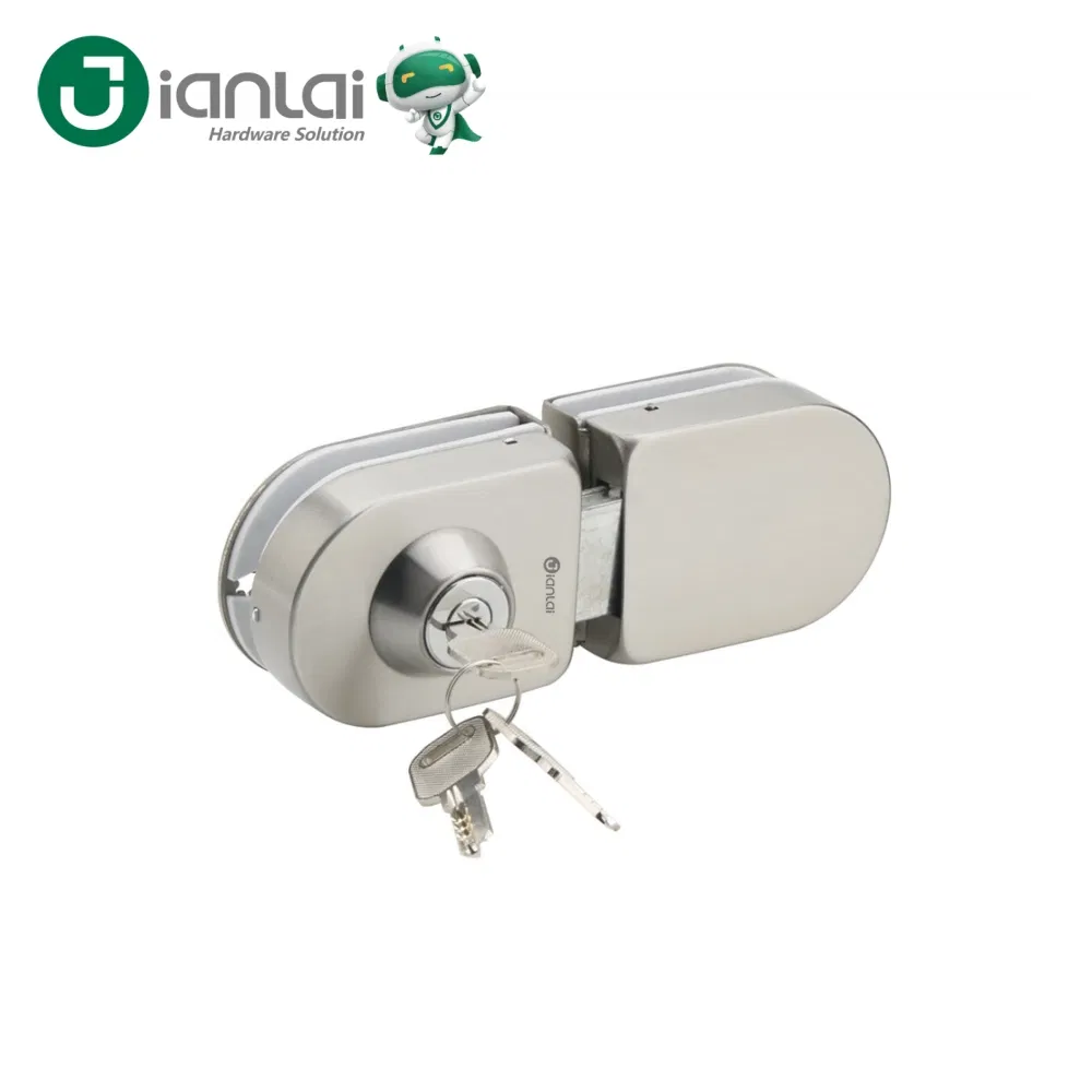 Office Glass Partition Anti-Theft Lock D Type No Drilling Glass Door Lock