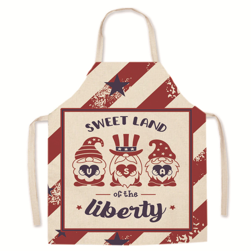 New York Fashion Cute Kitchen Apron Cooking Adjustable Custom Logo Cheap Women Child Work Christmas Cotton Apron