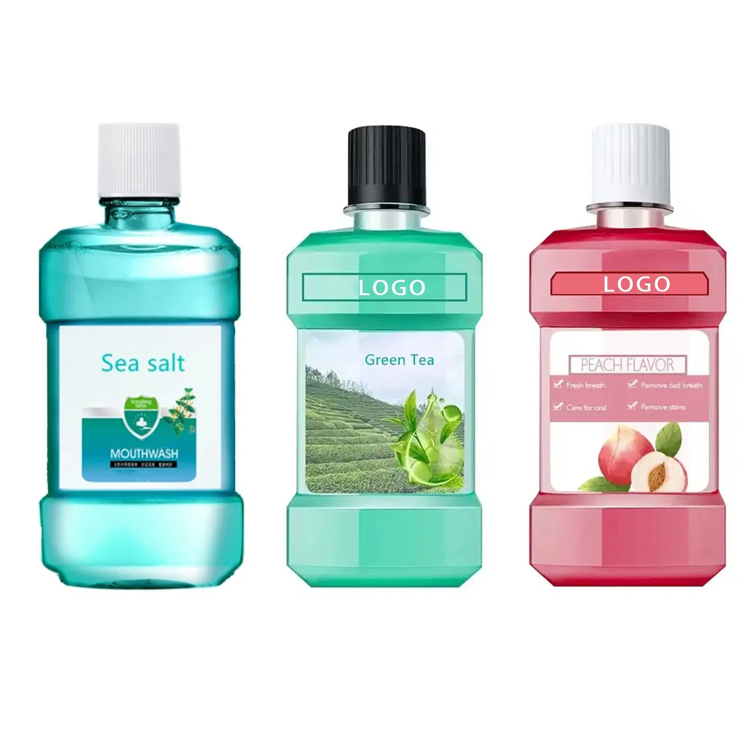 Natural Formula Mint/ Green Tea/Peach Flavor Clean Mouth Breath Mouthwash