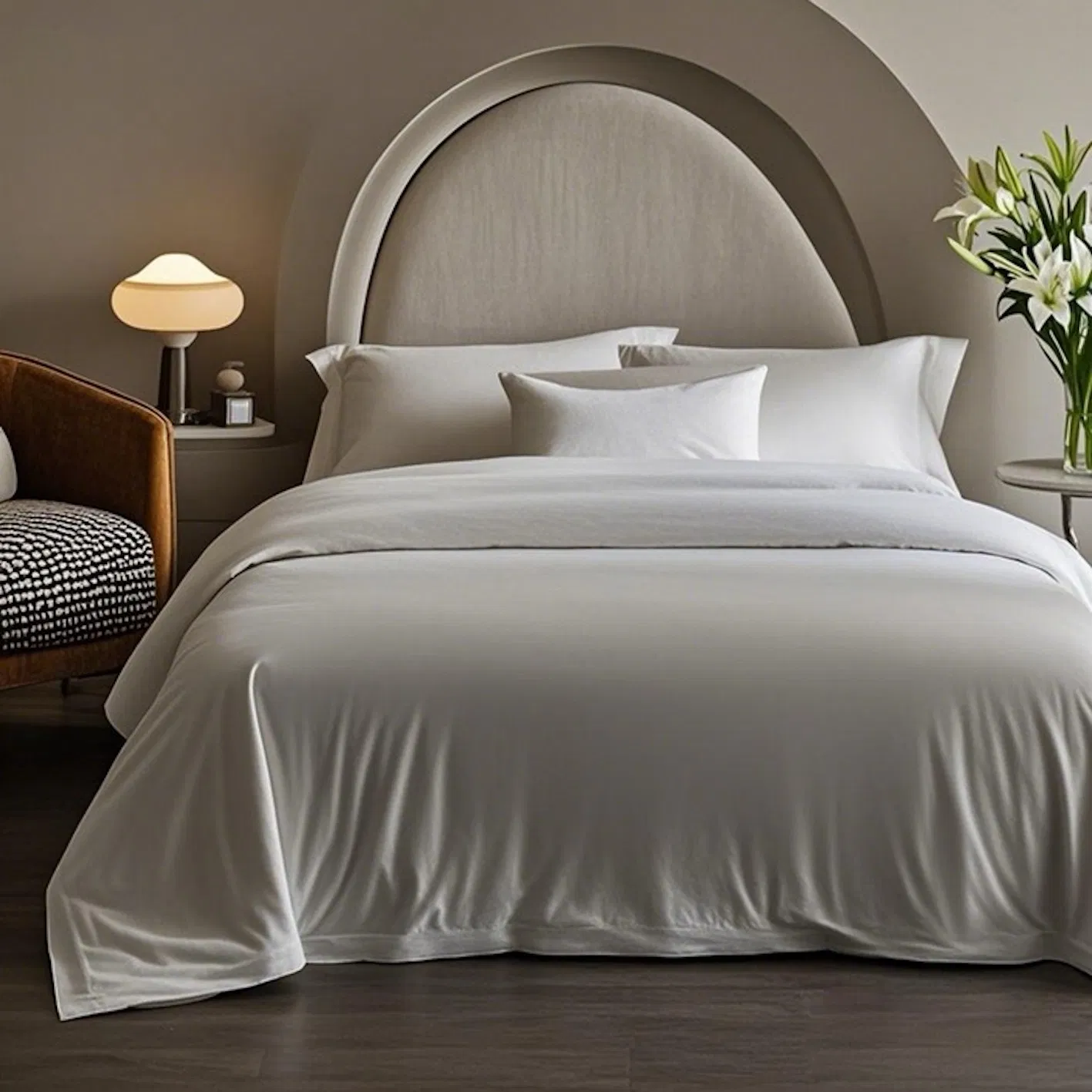 White 200tc Cotton Quilt Cover Bed Sheets Fiver-Start Hotel Bed Set Guangdong Customized Home Textile ODM/OEM Logo Factory Price Bedding Set