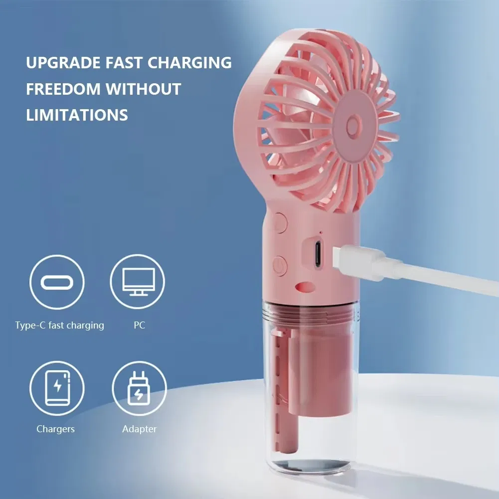 Handheld Mini Air Conditioner USB Rechargeable Portable Humidifier Mist Cooler Cooling Spray Humidifier Fan for Home/Office/Dorm