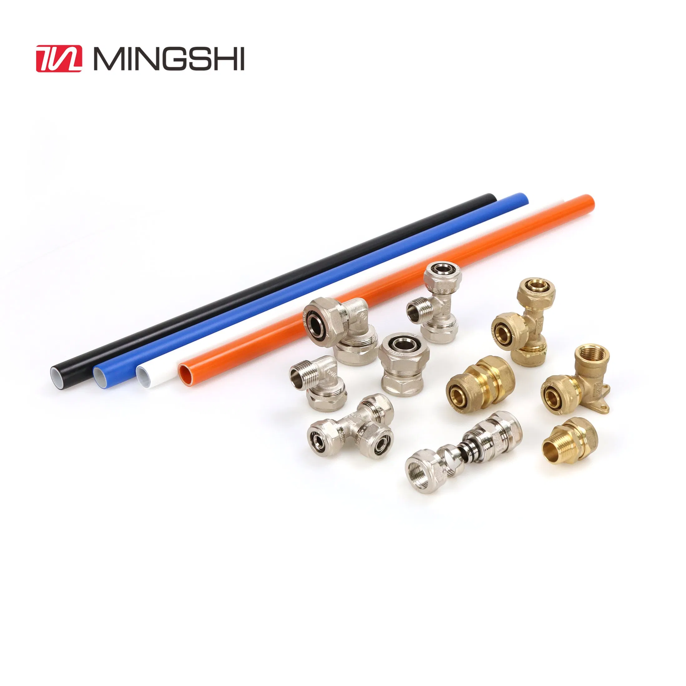 Mingshi Cw617n Dzr Brass Compression Fitting for Plumbing Pex-Al-Pex Pipe -Equal Cross Tee