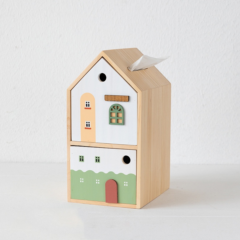 Handcrafted Wooden Box: Kitchen Tissue and Toilet Paper Roll Dispenser