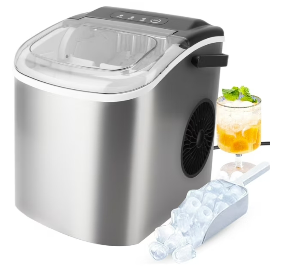 Compact Countertop Ice Maker with Fast Ice Production