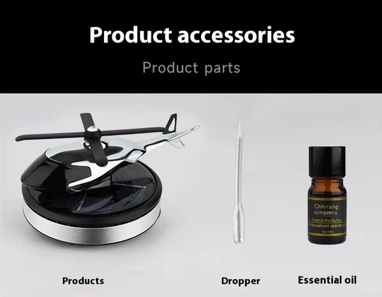 Stylish Solar Rotary Air Freshener for Cars and Airplanes