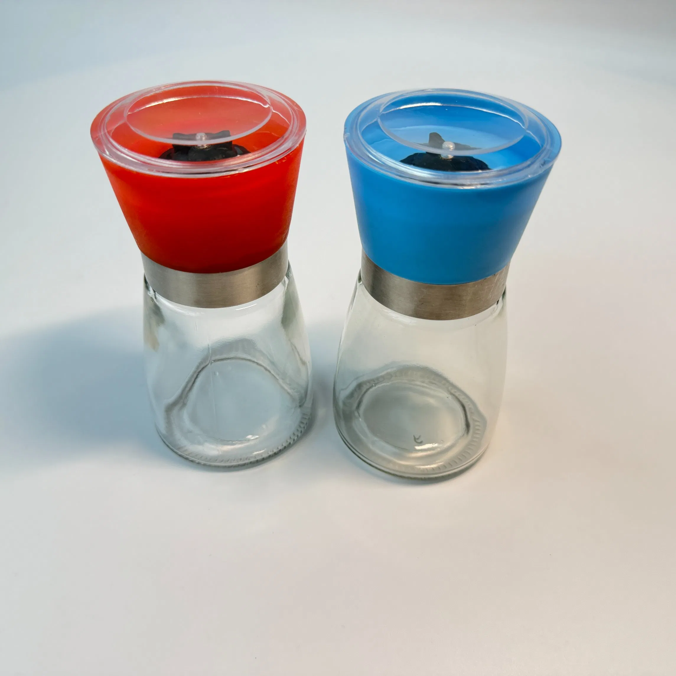 Custom Empty Glass Bottle 150ml Seasoning Grinder Salt Pepper Bottle for Home